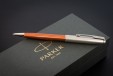 Ручка шариковая Parker Sonnet Sand Blasted Metal&Orange Lacquer