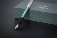 Ручка перьевая Parker Sonnet Sand Blasted Metal&Green Lacquer