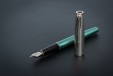 Ручка перьевая Parker Sonnet Sand Blasted Metal&Green Lacquer