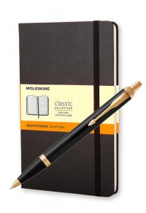 Parker IM Metal Black GT Moleskine